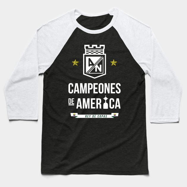 Atletico Nacional Baseball T-Shirt by MQdesigns